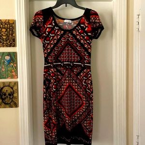 Calvin Klein beautiful Geometric pullover dress in gorgeous fall colors